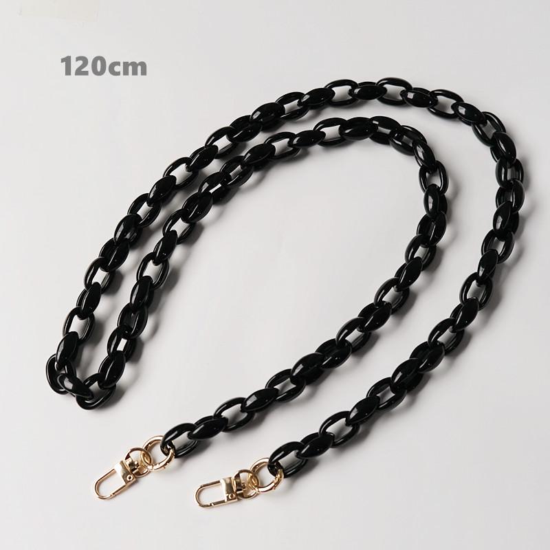 DIY Neue Mode Frau Handtasche Zubehör Kette Schwarz Beige Bernstein Abnehmbare Harz Luxus Strap Frauen Kupplung Schulter Geldbörse Kette