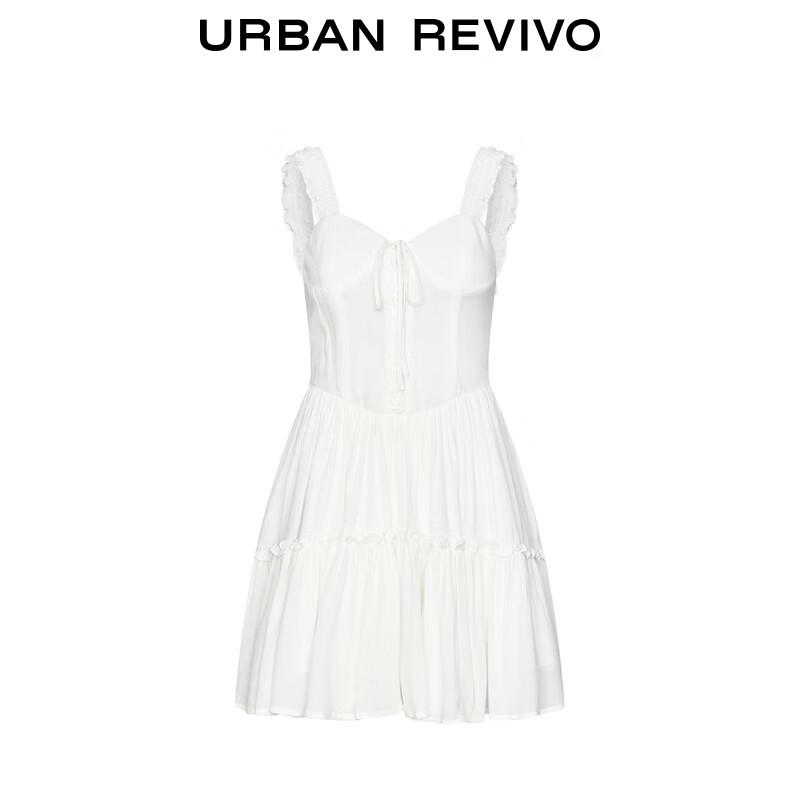 UR 2025 Casual Ruffle Tie-Strap Camisole Dress