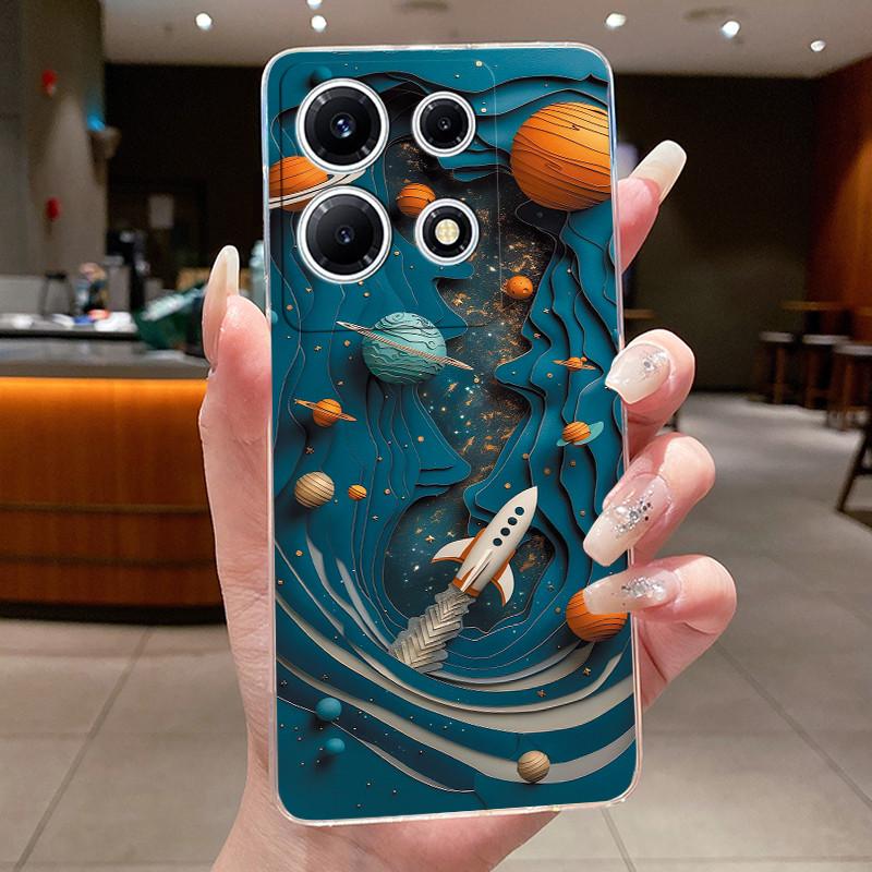 For Infinix Note 30 VIP Phone Case X6710 Clear Silicone Soft Cover For Infinix Note 30 VIP Fashion Flower Cases Note30 VIP Coque