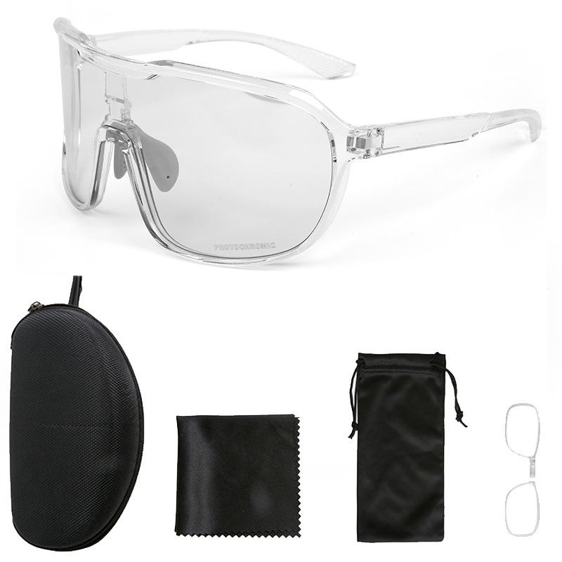 

Youth sports glasses for cycling and running, fashionable polarized sunglasses with UV protection, outdoor windproof glasses, colorful Transparent frame changes
