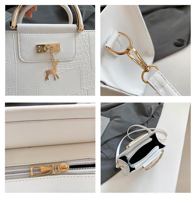 2025 A/W Women's Solid Color Korean-Style Handbag: Simple Crossbody & Single Shoulder Bag for Commuting