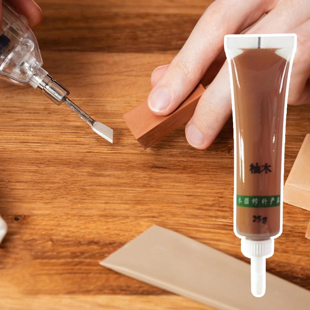 Holzmöbel-Reparaturpaste, Holzboden, Tisch, Tür, Schrank, Kratzer-Entferner, Reparaturfarbe, 27 Farben, Wachs für Möbel, 25 g