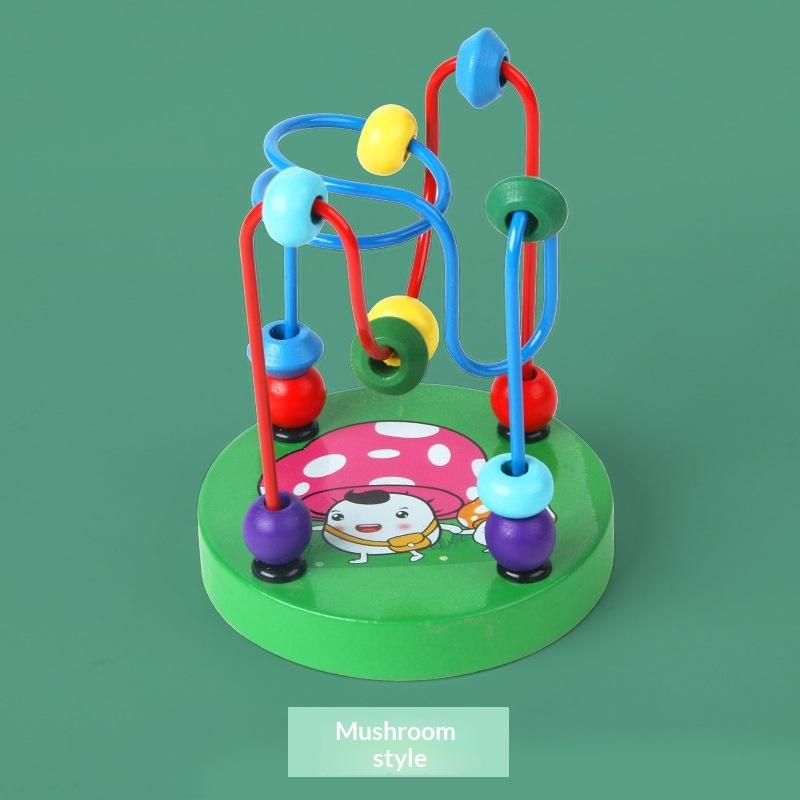 1 Stück bunte Holzachterbahn Lernkreis Spielzeug für Vorschulkinder Perlenlabyrinth Spielzeug Perfektes Geschenk für Kinder