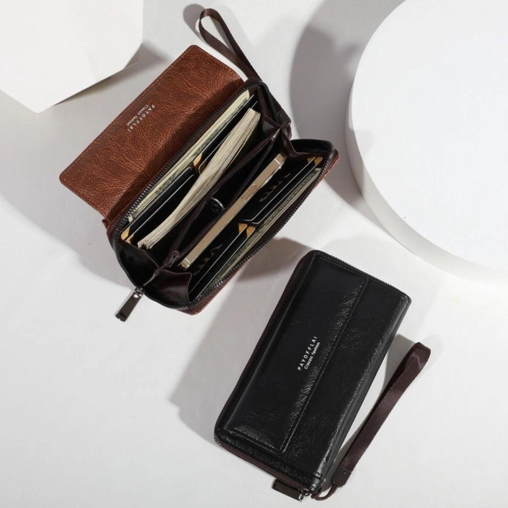 Pu Leather Men's Wallet Long Men Clutch Bag Luxury Business Wallet Card Holder