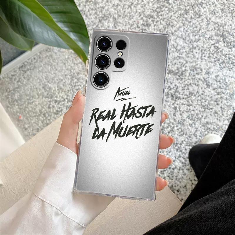 Anuel AA Real Hasta La Muerte Rapper Clear Case For Samsung Galaxy S26 S25 S24 S23 Ultra S20 S21 FE S22 Plus S26 5G Phone Cover