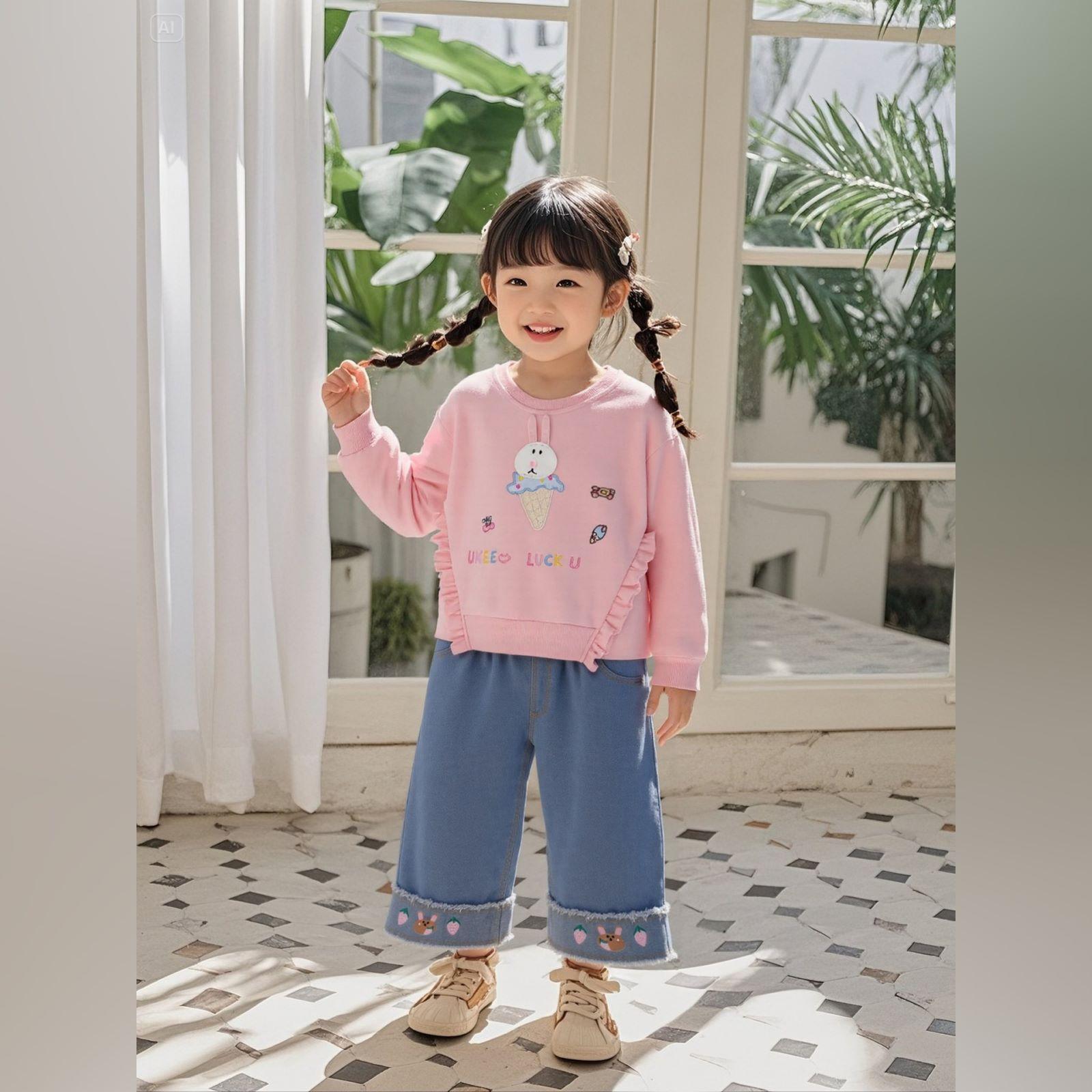 

Детский повседневный комплект с длинным рукавом, удобные наряды для повседневной носки 110 розовый