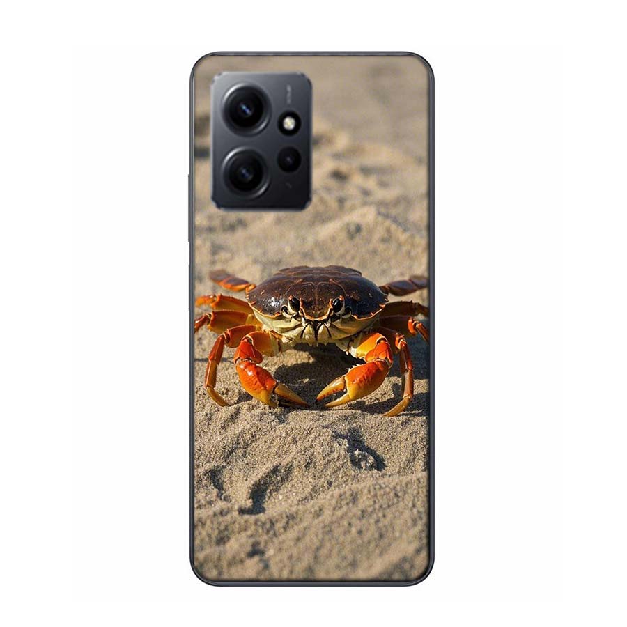 Unique Animal Crab Phone Case For Redmi 12 13C 12C 15C 9 10 10C Note 13 Pro Plus 14 15 Pro 9T 9C 9A TPU Soft Cover Clear Cell Ca