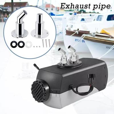 316 Stainless Steel Boat Air Diesel HeaterTube Thru Hull Exhaust Skin Fitting Socket Heater Pipe Hardware Part Marine Accessorie