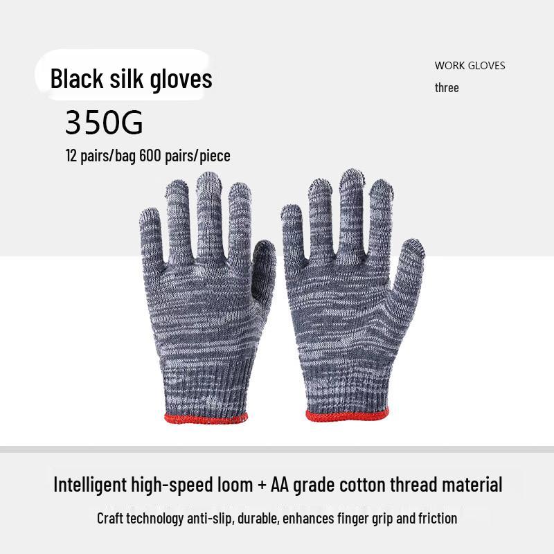 Gray Doctor Thickened Anti-slip Work Gloves 350g (12 Pairs)