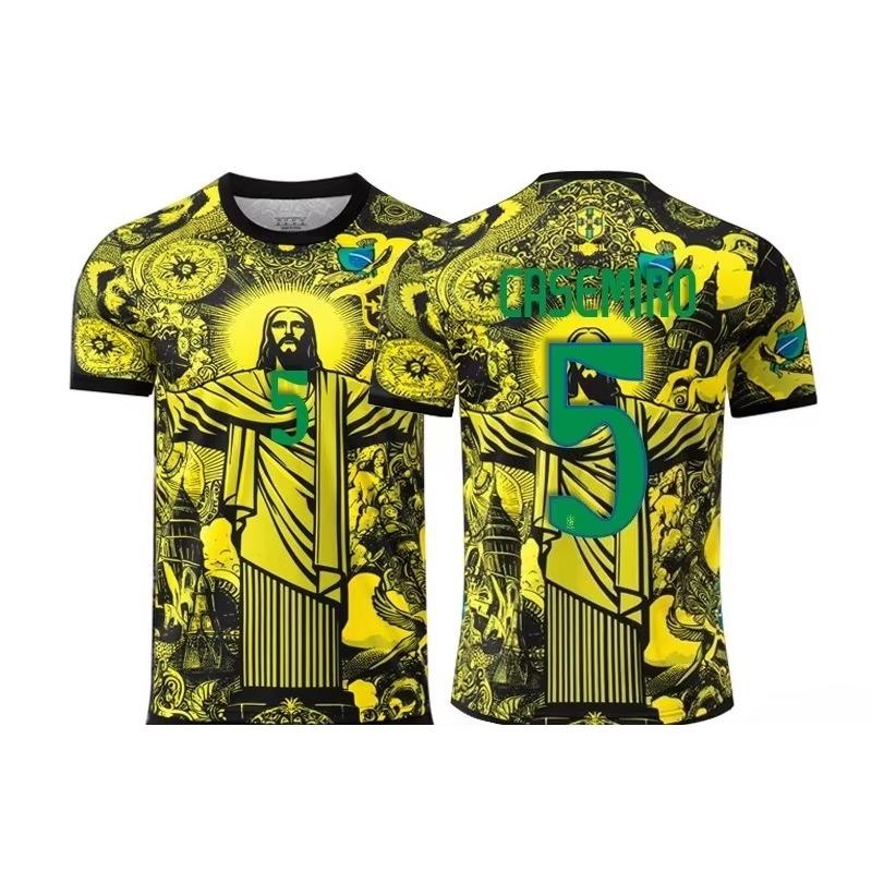 Football Training T-Shirt Special Edition Brazilian Jesus Redeemer 3D Print Sports Short Sleeve 2025new