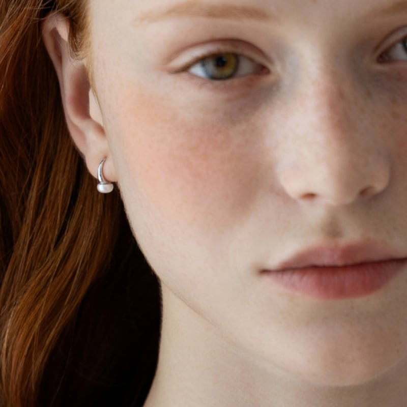 Tatiana (925 Silver) French Freshwater Pearl Hook Earrings EC3239