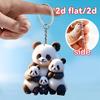 2d flat acrylic keychain pendant, Christmas decorative chain, flat decorative pendant pendant  red panda family photo pendant acrylic keychain pendant