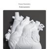 White Vase Heart Shape Resin Ornament Model Room Countertop Living Room Vase Dining Table Dried Flower Arrangement