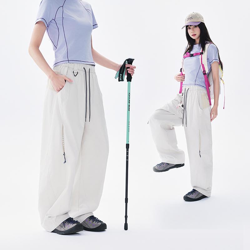 Women's Pants, American Straight Leg Work Pants, Loose Paratrooper Pants, Hong Kong Style Functional Casual Pants