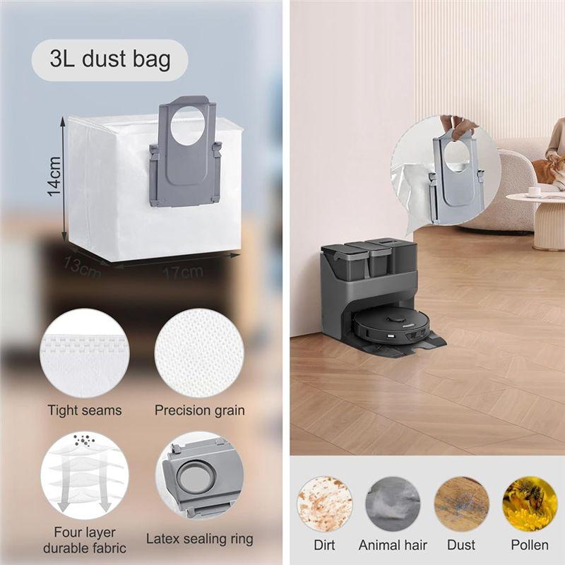 A20F-For Roborock S8/S8+S8 Pro G20 Vacuum Cleaner Main Side Brushes Hepa Filters Mop Cloths Dust Bags Replacement Parts