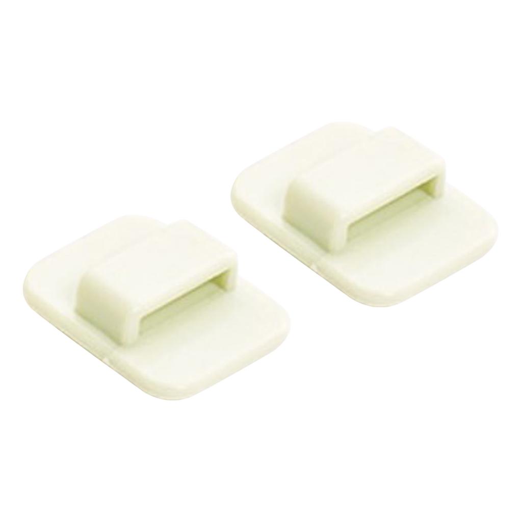 2 Pairs Wall Mounted Adhesive Hook Remote Control Organizer Adhesive Hook Holder for Bedroom Kitchen Bathroom