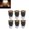6 Pcs Black/White E12 To E14 Adapter Screw in Bulb Converter Durable Light Bulb Adapter  Bedrooms