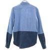 Celine Long Sleeve Two-tone Color Denim Shirt 36 Light Blue Women Used
