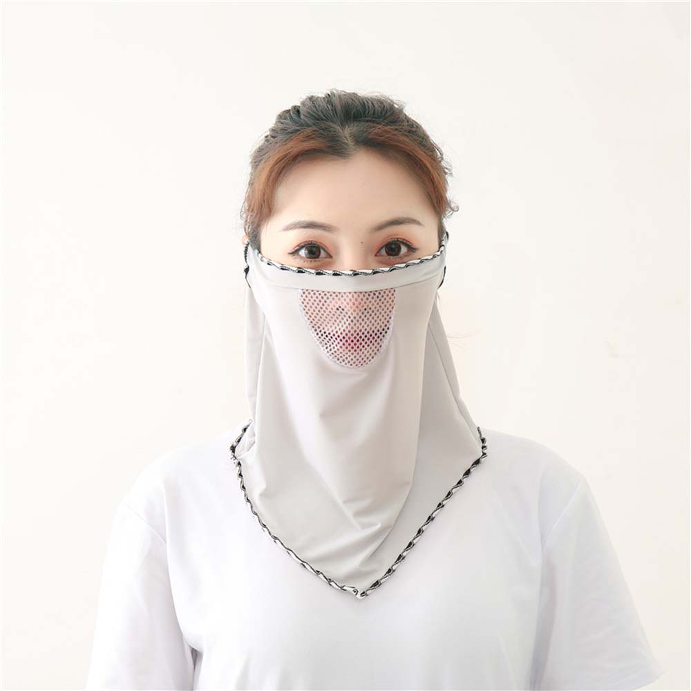 Cycling Breathable Riding Ice Silk Dew Nose Neck Protection Mouth Mask Face Cover Scarf Neck Mask