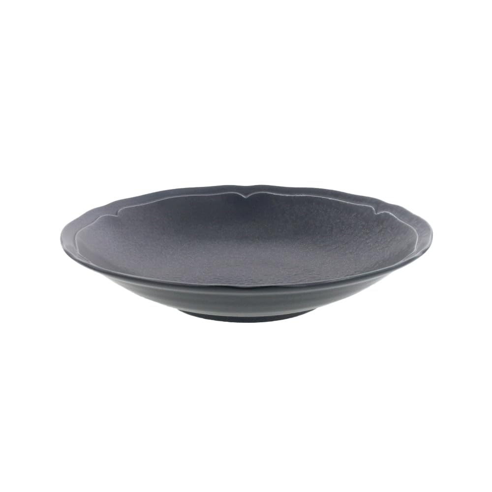 

EAST table RINKA Deep Made in Microwave and Dishwasher Plate, 22.5cm, Curry/Pasta Plate, Lightweight, Black, Japan, Safe, 86-006-01