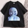 Ai Baby Holding Laugh Meme Viral Trend T Shirt Men Women Fashion Casual Cotton Tshirt Funny Graphic Tees Round Neck Loose Tees
