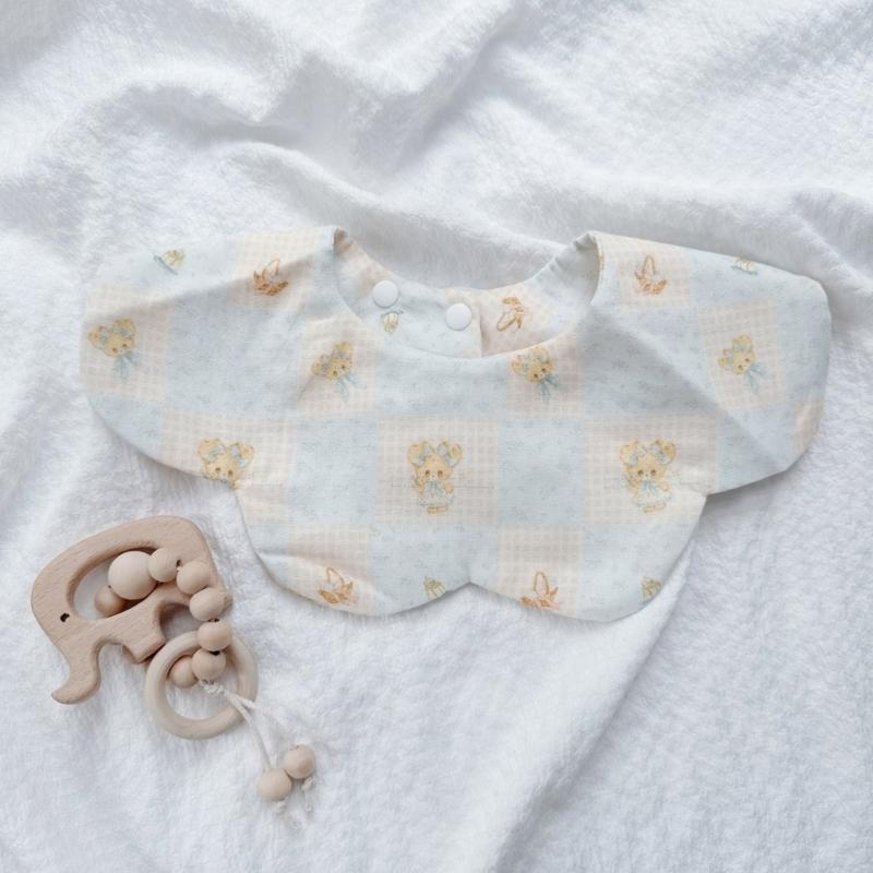 Cotton Bib Cartoon Print Baby Feeding Towel Soft Comfortable Saliva Towel Newborns Burping Cloth for Boys Girls