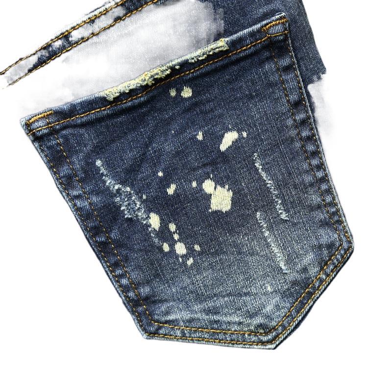 2023 Korean Slim Fit Retro Embroidered Jeans for Men