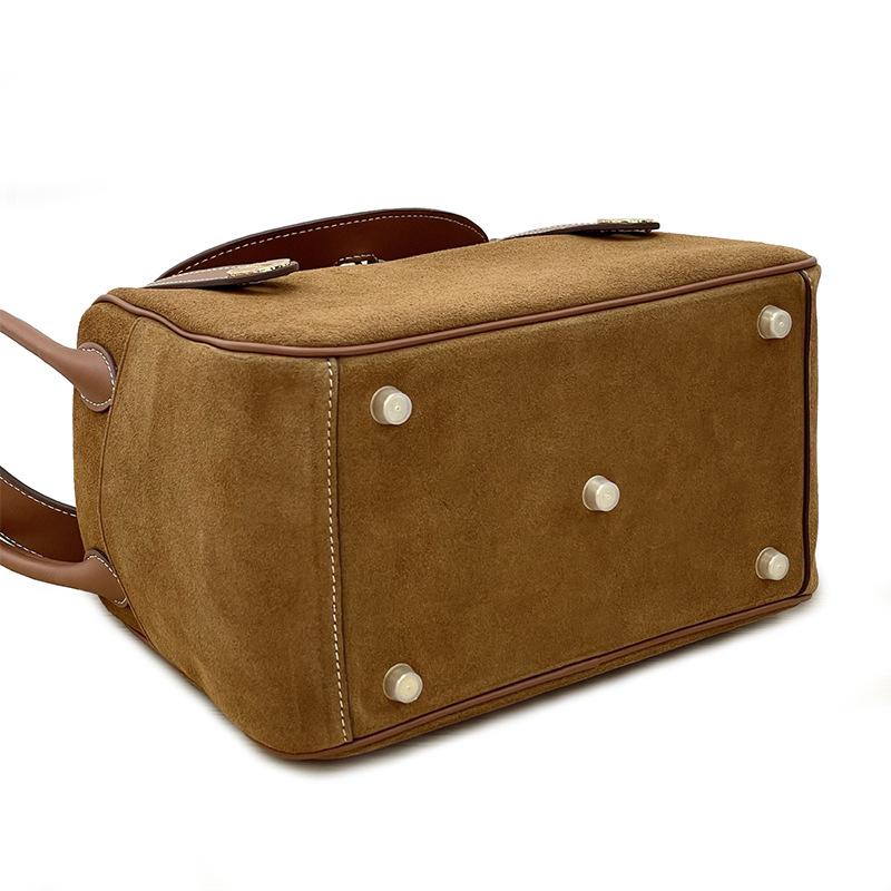 Popular matte cowhide LD bag women's high-end leather handbag commuter shoulder messenger bag