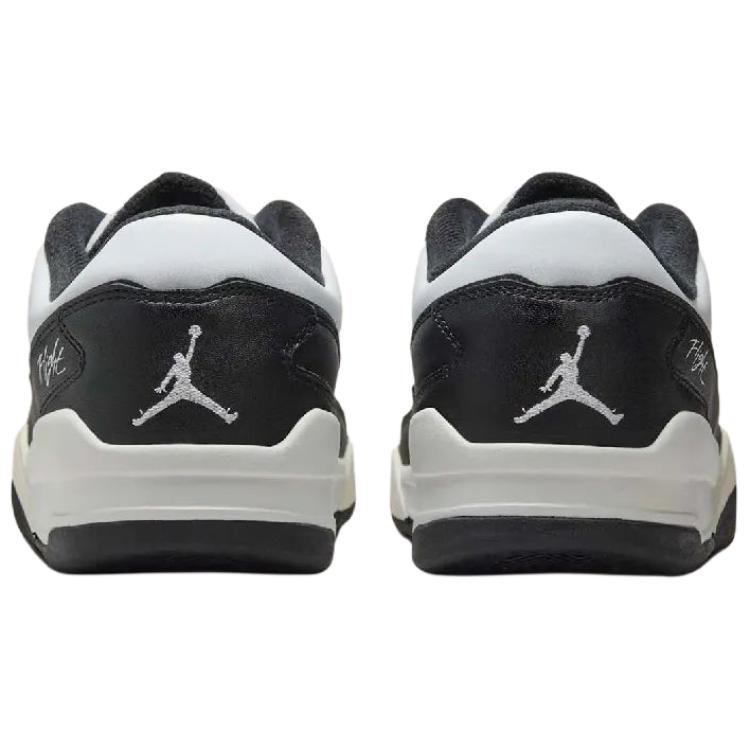 New Jordan FLIGHT COURT Anti Slip Wear Resistant Low Top Vintage Basketball Shoes Unisex Black White HF3255-112