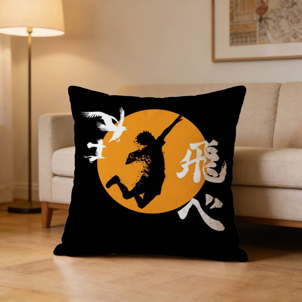 Sports Anime H-Haikyuu Pillow Case Pattern Printed Pillowcase For Living Room Sofa Cushion Cover