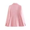  European and American style, new women's clothing, fashionable, casual, versatile fashion textured double-breasted coat