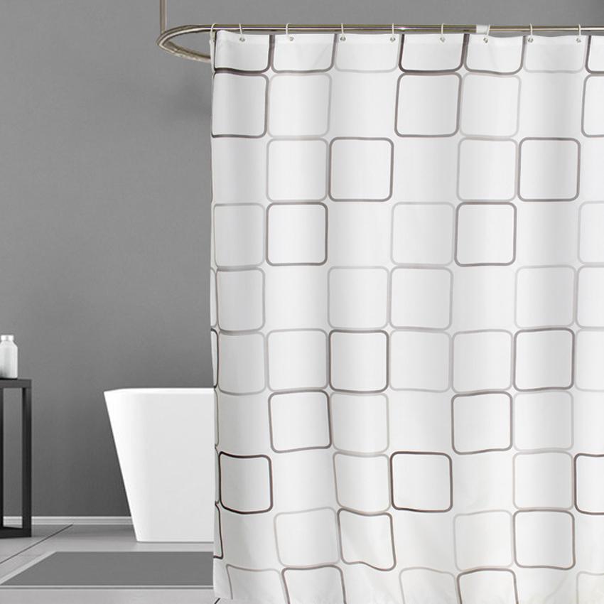 Tende da Doccia Moderne Fiori Geometrici Cartone Animato Tenda da Bagno Cortina Impermeabile Poliestere Per Bagno Con 12 Ganci di Plastica