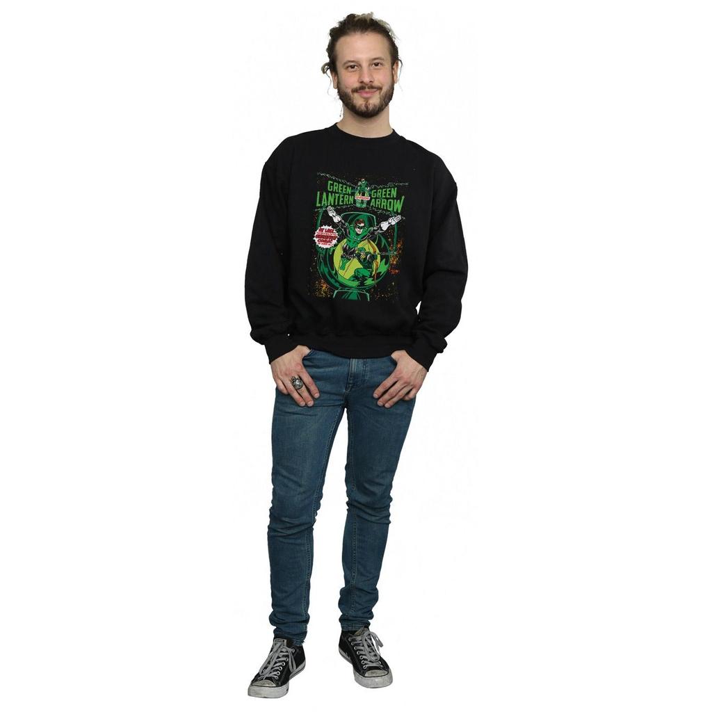 DC Comics Herren Green Lantern Pfeil Cover Sweatshirt