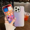 For iPhone 16 Pro Max Case Silicone+PC IMD Laser Texture Matte Phone Cover