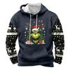2026 Mens Christmas 3D Print Hoodie Casual Loose Fit Sweatshirt Youth