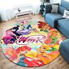 Winx Club Round Area Rug,Carpet Rug for Living Room Bedroom Sofa Playroom Decor,Non-slip Floor Mat