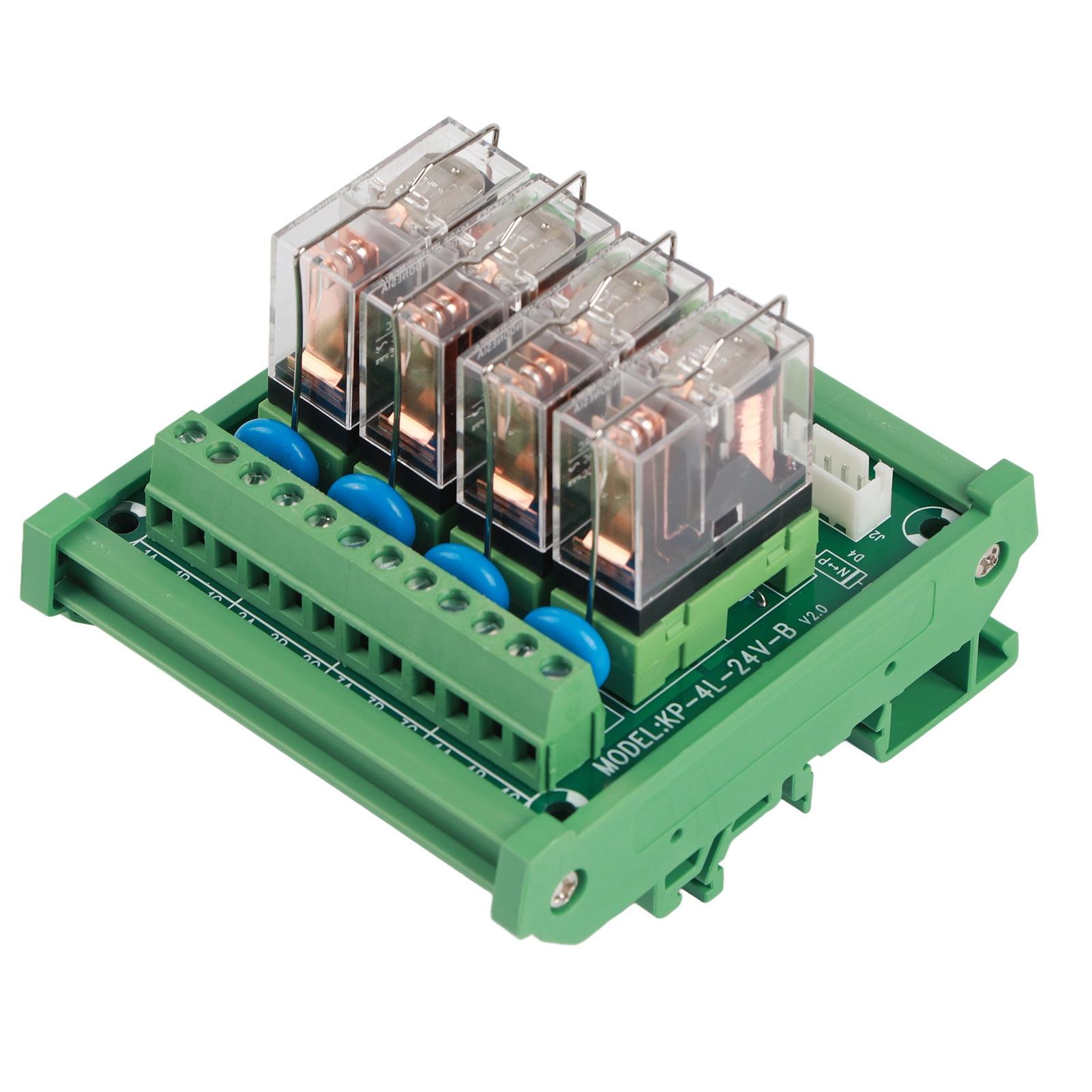 

DC 12V Relay DIN Rail Mount 4channel 16A Power Relay Interface Module