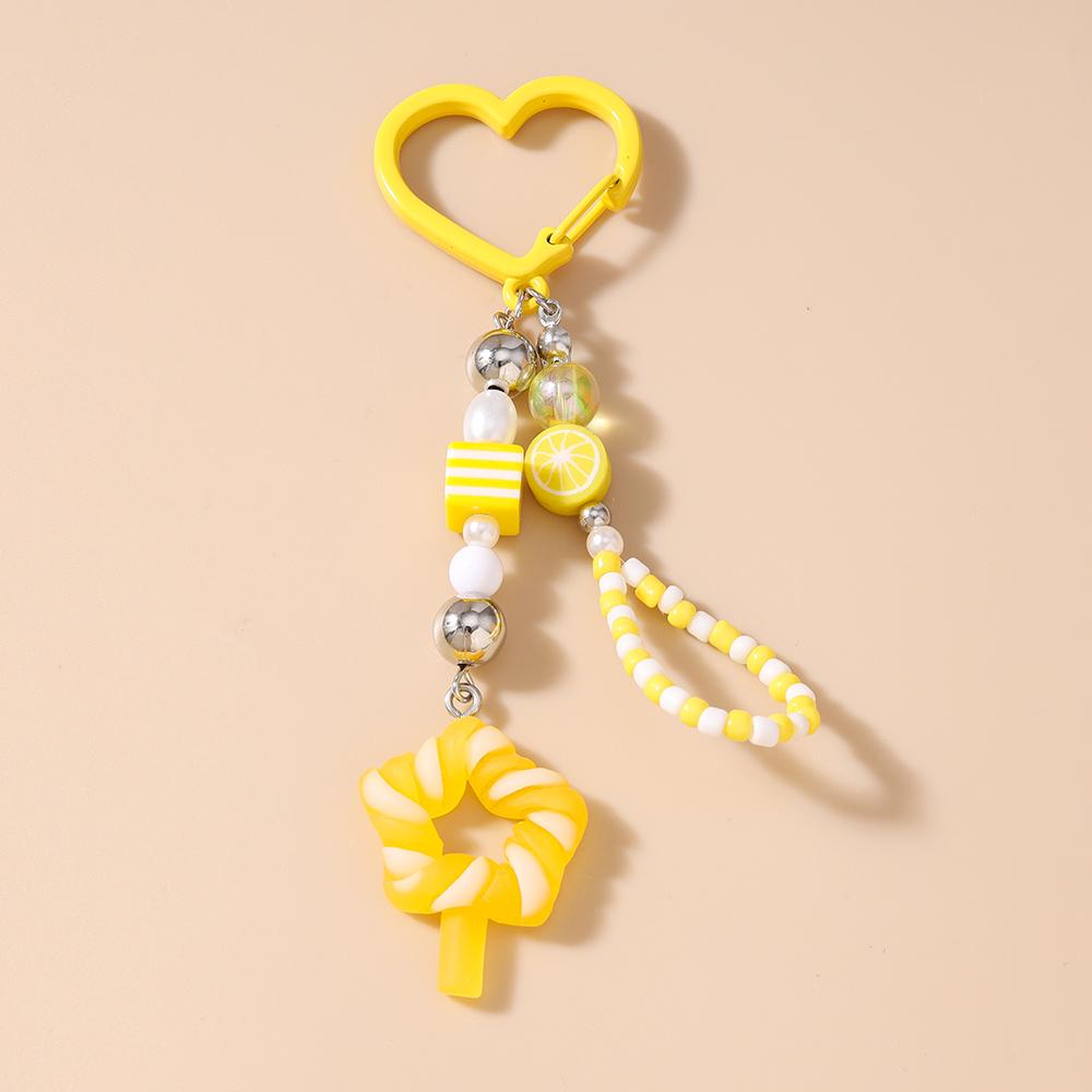 Pretty Resin Candy Lollipop Keychain Women Girls Juice Key Ring Pendants Handbag Decor DIY Key Chain Kid's Jewelry Gift