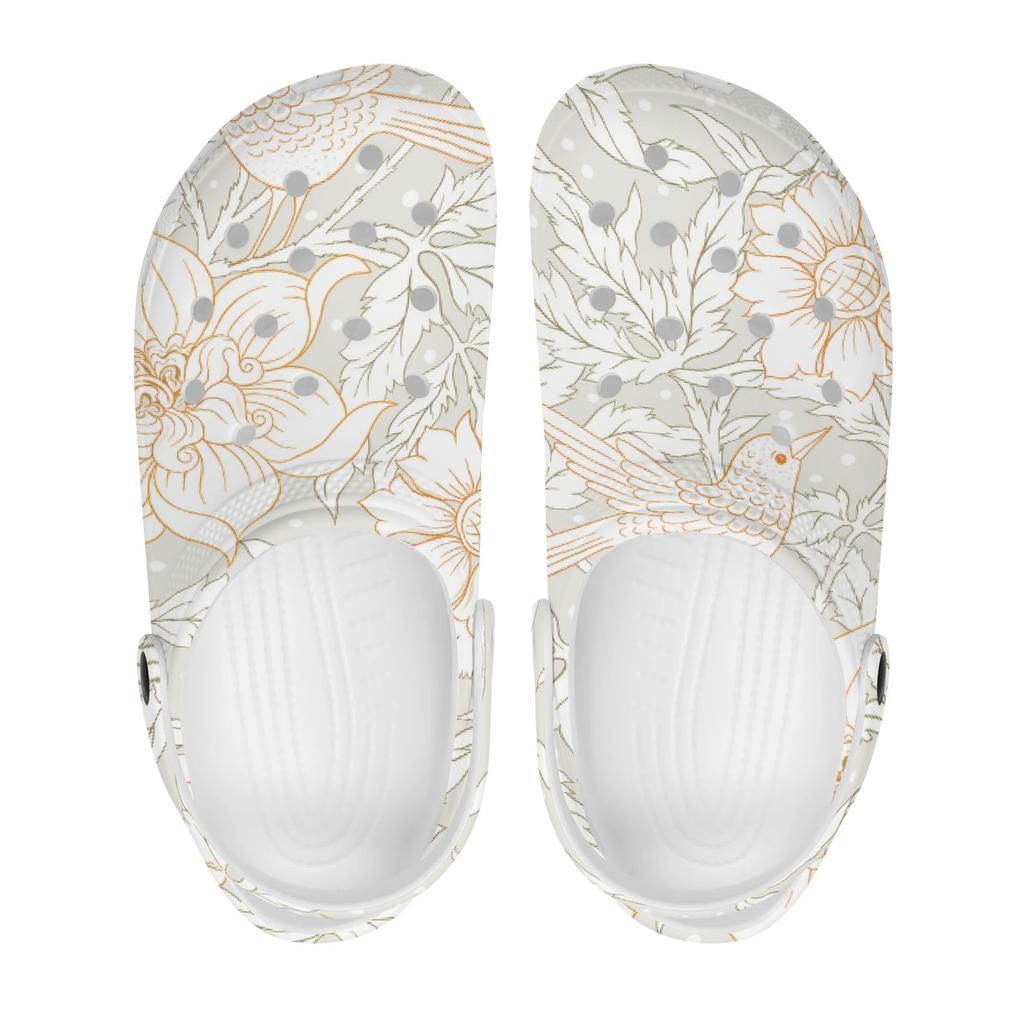 Vacation Printed EVA Clogs Unisex Flexible Slip On Soft Sole Garden Shoes Beach Pool Bathroom Home Home Slippers Beach Wear