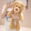 40/50cm Stuffed Lion Plush Toy Soft Yellow Pink Female Male Cartoon Animal Huggable Plushie Companion Gift