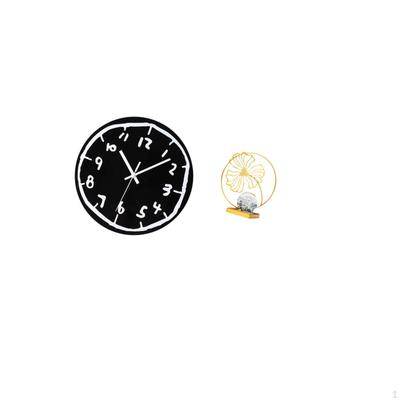 Acrylic Clock Ornament Modern Minimalist Art Iron Figurine Decorative Sculpture for Kitchen Office