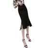 Women's High-Waisted Fishtail Pencil Skirt with Sexy Slit