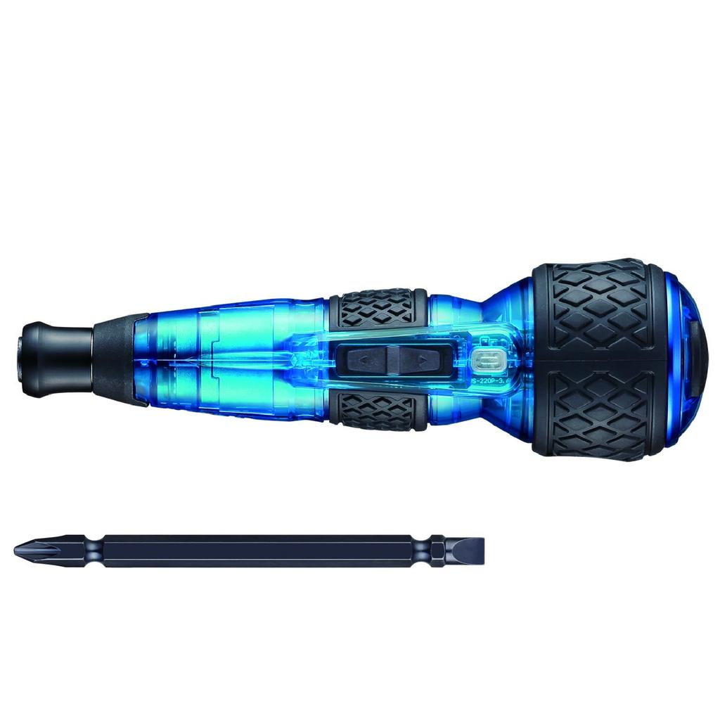 VESSEL Electric Ball Grip Screwdriver, Plus Galaxy, 3-Mode Switching, Limited Edition Color (Blue), Includes 1 Bit, 220USB-P1GBL