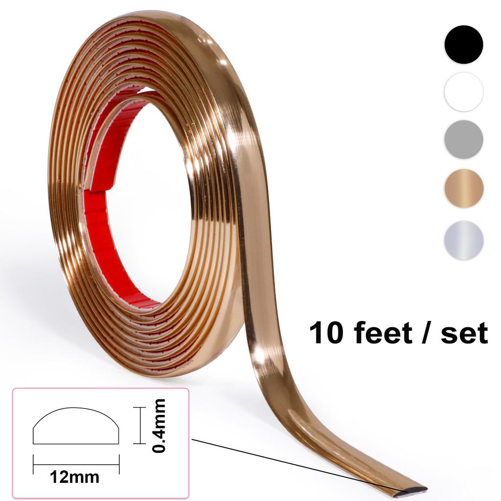1 Roll Wall Sealing Tape Strip Peel&Stick Wall Tile Trim 3m Edging Trim Liner Flexible Molding for Tile Edge Floor Backsplash