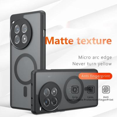 Stoßfestes Acrylgehäuse für Oneplus Ace 3 Pro ACE3 1+12R 11R Nord3-Abdeckung für Magsafe Wireless Charging Magnetic Len-Schutzhülle