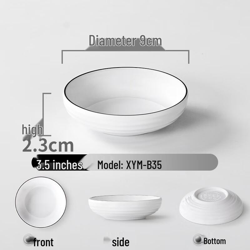 

MOLUONA Scalloped Melamine 3-Compartment Condiment Dish