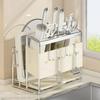 Stainless Steel No-Drill Retractable Clothes Drying and Shower Curtain Rod for Balcony