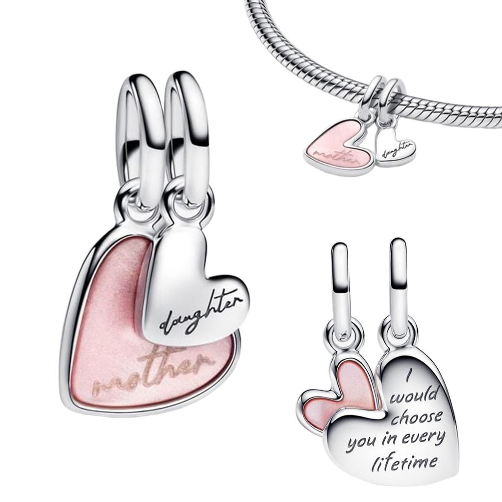 Pandantive Mărgele Argint 925 Fluture Roz Iubire Flori de Cireș pentru Coliere Brățări DIY Bijuterii Femei Cadouri