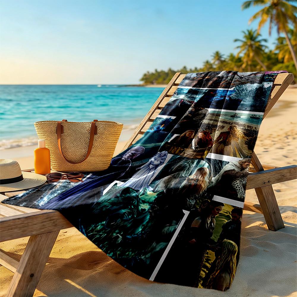 Gothic Style Beach Towel High Absorbency & Quick-Dry Comfortable Lightweight
