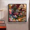New Arrival 5D DIY Full Circle Diamond Painting "Castle Garden" Embroidery Cross Stitch Home Decor Gift